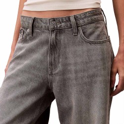 CALVIN KLEIN LOW RISE BAGGY GREY DOVE DENIM WOMAN