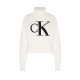 CALVIN KLEIN BLOWN UP CK LOOSE SWEATER CONTR