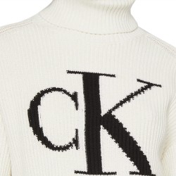 CALVIN KLEIN BLOWN UP CK LOOSE SWEATER CONTR