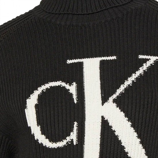 CALVIN KLEIN BLOWN UP CK LOOSE SWEATER CONTR