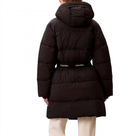 CALVIN KLEIN BELTED MIDWEIGHT LONG PUFFER