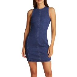 CALVIN KLEIN MINI COLUMN DENIM DRESS