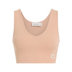 CALVIN KLEIN WOVEN LABEL RIB BRALETTE