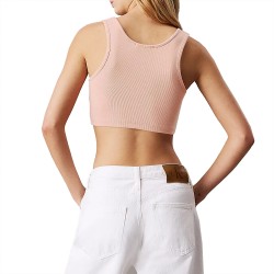 CALVIN KLEIN WOVEN LABEL RIB BRALETTE