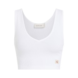 CALVIN KLEIN WOVEN LABEL RIB BRALETTE