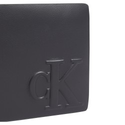 CALVIN KLEIN LOGO EMBOSS BIFOLD W/COIN