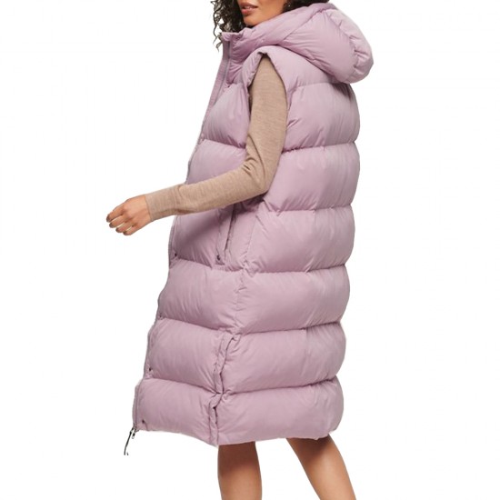D4 STUD LONGLINE HOODED PUFFER GILET ΜΠΟΥΦΑΝ ΓΥΝΑΙ D4 STUD LONGLINE HOODED PUFFER GILET ΜΠΟΥΦΑΝ ΓΥΝΑΙ