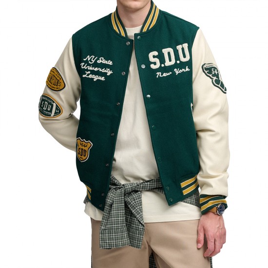 VINTAGE PATCHED VARSITY JKT ΜΠΟΥΦΑΝ ΑΝΔΡΙΚΟ