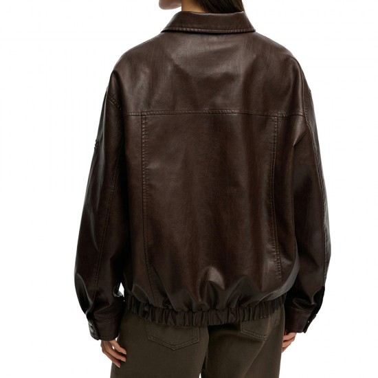COLLARED OVERSIZED BOMBER ΦΟΥΤΕΡ ΓΥΝΑΙΚΕΙΟ