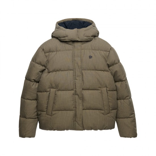 PREMIUM HOOD CHECK PUFFER JKT ΦΟΥΤΕΡ ΓΥΝΑΙΚΕΙΟ