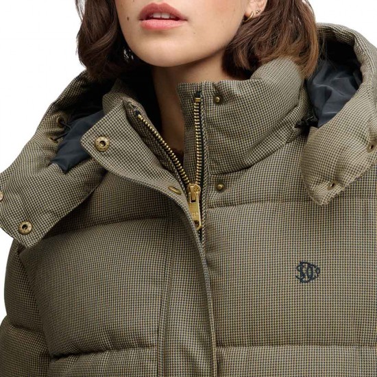PREMIUM HOOD CHECK PUFFER JKT ΦΟΥΤΕΡ ΓΥΝΑΙΚΕΙΟ