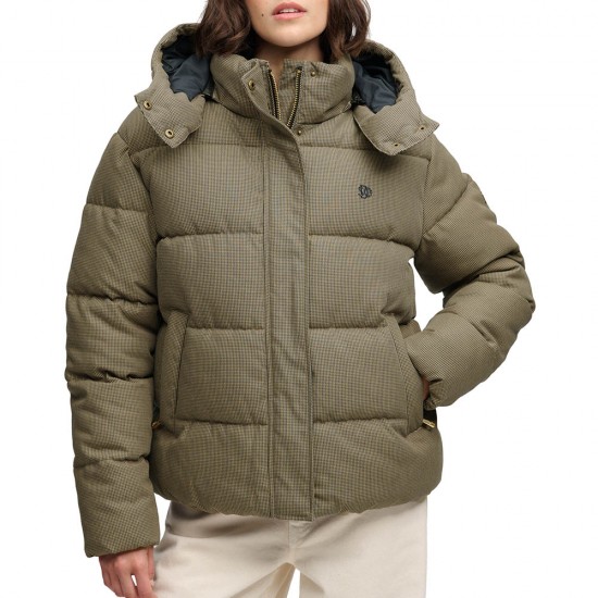 PREMIUM HOOD CHECK PUFFER JKT ΦΟΥΤΕΡ ΓΥΝΑΙΚΕΙΟ