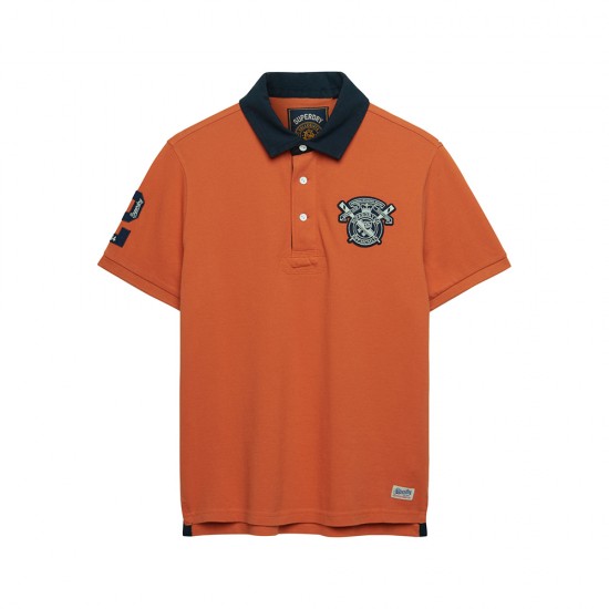 D1 OVIN VINTAGE PIQUE RUGBY POLO ΜΠΛΟΥΖΑ ΑΝΔΡΙΚΟ