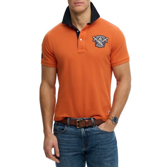 D1 OVIN VINTAGE PIQUE RUGBY POLO ΜΠΛΟΥΖΑ ΑΝΔΡΙΚΟ