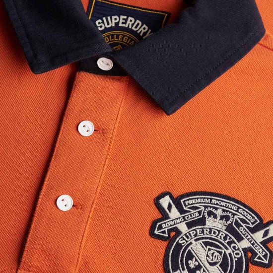 D1 OVIN VINTAGE PIQUE RUGBY POLO ΜΠΛΟΥΖΑ ΑΝΔΡΙΚΟ