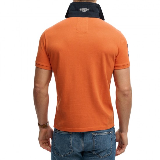 D1 OVIN VINTAGE PIQUE RUGBY POLO ΜΠΛΟΥΖΑ ΑΝΔΡΙΚΟ