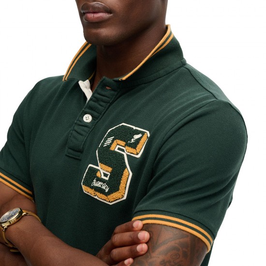 D2 OVIN VINTAGE ATHLETIC PATCH POLO ΜΠΛΟΥΖΑ ΑΝΔΡΙΚ