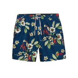 D2 OVIN HAWAIIAN PRINT 16 SWIM SHORT ΜΑΓΙΟ ΑΝΔΡΙΚΟ