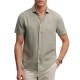 D3 STUD RIVIERA S/S LINEN SHIRT ΠΟΥΚΑΜΙΣΟ ΑΝΔΡΙΚΟ