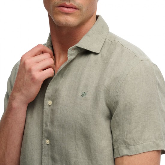D3 STUD RIVIERA S/S LINEN SHIRT ΠΟΥΚΑΜΙΣΟ ΑΝΔΡΙΚΟ