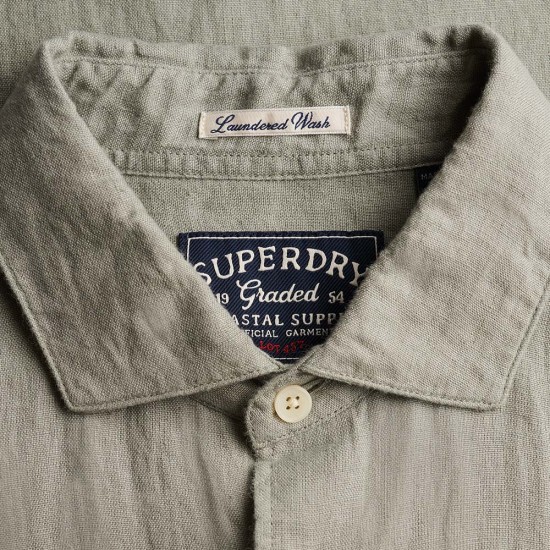 D3 STUD RIVIERA S/S LINEN SHIRT ΠΟΥΚΑΜΙΣΟ ΑΝΔΡΙΚΟ