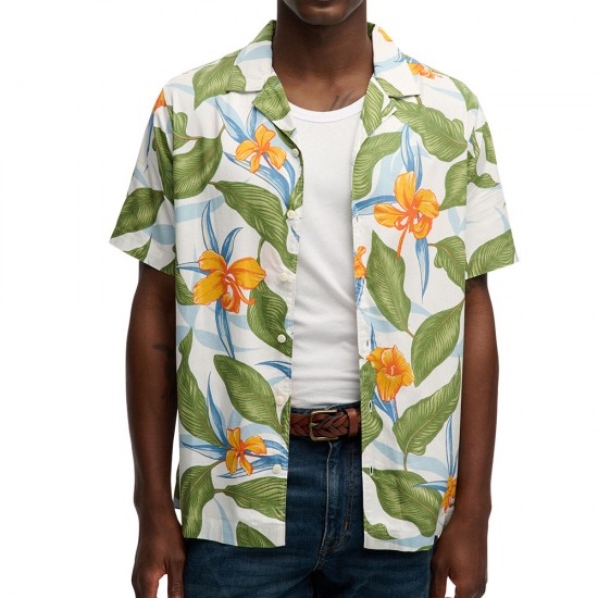 D1 OVIN HAWAIIAN PRINT S/S SHIRT ΠΟΥΚΑΜΙΣΟ ΑΝΔΡΙΚΟ