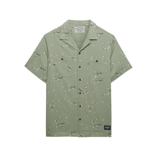 D4 OVIN S/S PRINTED BEACH  SHIRT ΠΟΥΚΑΜΙΣΟ ΑΝΔΡΙΚΟ