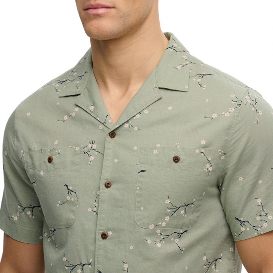 D4 OVIN S/S PRINTED BEACH  SHIRT ΠΟΥΚΑΜΙΣΟ ΑΝΔΡΙΚΟ