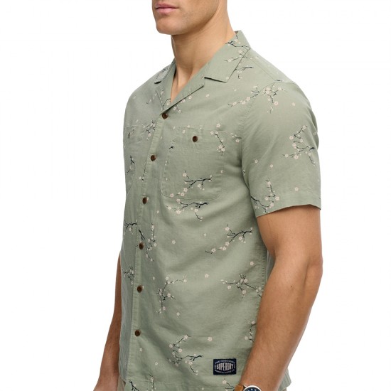 D4 OVIN S/S PRINTED BEACH  SHIRT ΠΟΥΚΑΜΙΣΟ ΑΝΔΡΙΚΟ