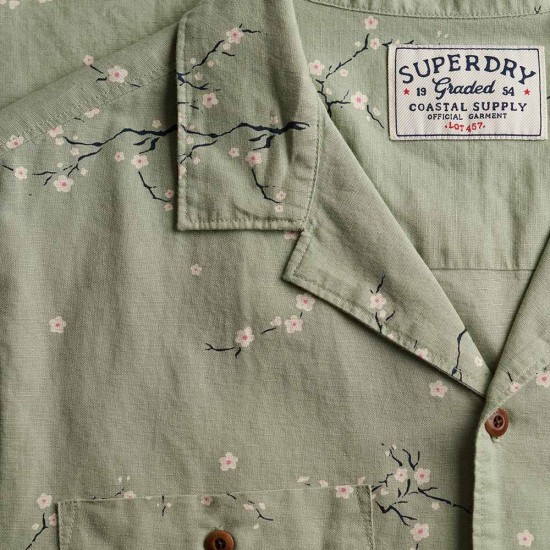D4 OVIN S/S PRINTED BEACH  SHIRT ΠΟΥΚΑΜΙΣΟ ΑΝΔΡΙΚΟ