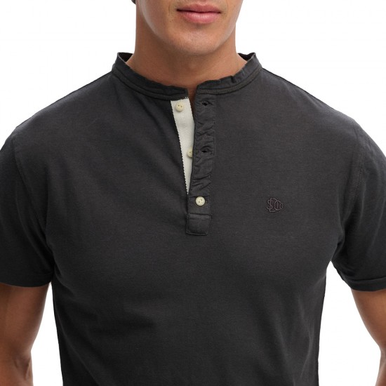 D2 OVIN CLASSIC COTTON LIN SS GRANDAD ΜΠΛΟΥΖΑ ΑΝΔΡ D2 OVIN CLASSIC COTTON LIN SS GRANDAD ΜΠΛΟΥΖΑ ΑΝΔΡ
