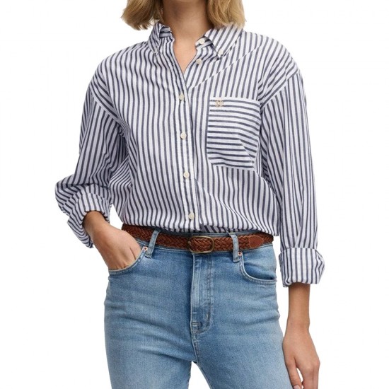 D1 STUD POPLIN RELAXED L/S SHIRT ΠΟΥΚΑΜΙΣΟ ΓΥΝΑΙΚΕ