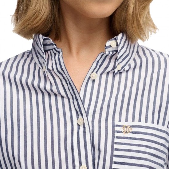 D1 STUD POPLIN RELAXED L/S SHIRT ΠΟΥΚΑΜΙΣΟ ΓΥΝΑΙΚΕ