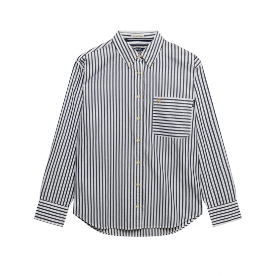 D1 STUD POPLIN RELAXED L/S SHIRT ΠΟΥΚΑΜΙΣΟ ΓΥΝΑΙΚΕ