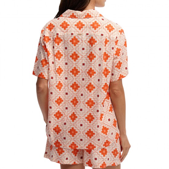D4 OVIN BEACH PRINTED S/S SHIRT ΠΟΥΚΑΜΙΣΟ ΓΥΝΑΙΚΕΙ D4 OVIN BEACH PRINTED S/S SHIRT ΠΟΥΚΑΜΙΣΟ ΓΥΝΑΙΚΕΙ