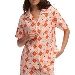 D4 OVIN BEACH PRINTED S/S SHIRT ΠΟΥΚΑΜΙΣΟ ΓΥΝΑΙΚΕΙ