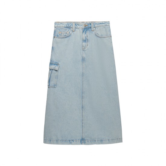 D1 OVIN DENIM CARGO MAXI SKIRT ΦΟΥΣΤΑ ΓΥΝΑΙΚΕΙΟ