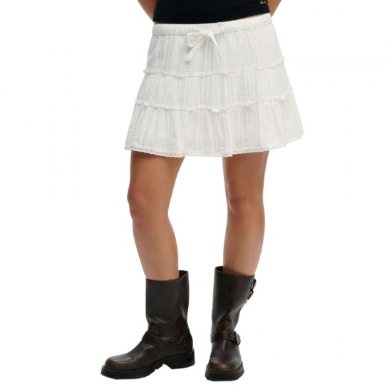 D4 OVIN CHEESECLOTH TIERED MINI SKIRT ΦΟΥΣΤΑ ΓΥΝΑΙ