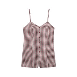 D3 OVIN GINGHAM CAMI PLAYSUIT ΦΟΡΕΜΑ ΓΥΝΑΙΚΕΙΟ