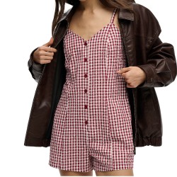 D3 OVIN GINGHAM CAMI PLAYSUIT ΦΟΡΕΜΑ ΓΥΝΑΙΚΕΙΟ