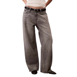 CALVIN KLEIN LOW RISE BAGGY GREY DOVE DENIM WOMAN