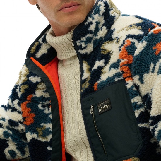 D2 OVIN PRINTED FLEECE ZIP THRU ΜΠΟΥΦΑΝ ΑΝΔΡΙΚΟ