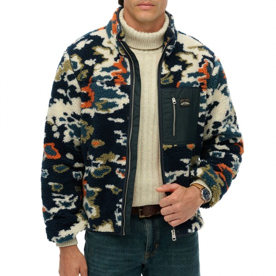 D2 OVIN PRINTED FLEECE ZIP THRU ΜΠΟΥΦΑΝ ΑΝΔΡΙΚΟ