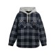 D2 OVIN SURPLUS HOODED CHECK SHIRT ΠΟΥΚΑΜΙΣΟ ΑΝΔΡΙ