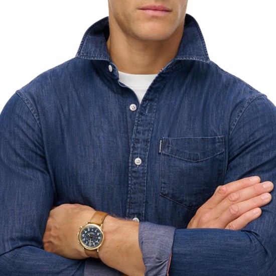 D2 STUD ESSENTIALS L/S DENIM SHIRT ΠΟΥΚΑΜΙΣΟ ΑΝΔΡΙ