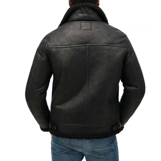 FAUX SHEARLING AVIATOR JACKET ΜΠΟΥΦΑΝ ΑΝΔΡΙΚΟ