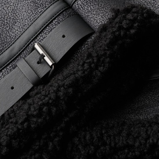 FAUX SHEARLING AVIATOR JACKET ΜΠΟΥΦΑΝ ΑΝΔΡΙΚΟ