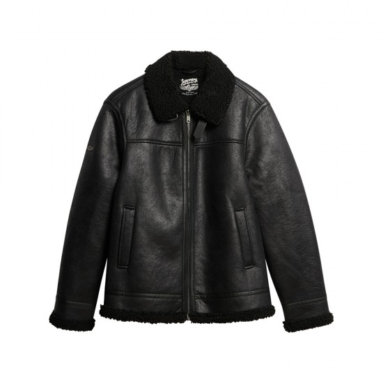 FAUX SHEARLING AVIATOR JACKET ΜΠΟΥΦΑΝ ΑΝΔΡΙΚΟ