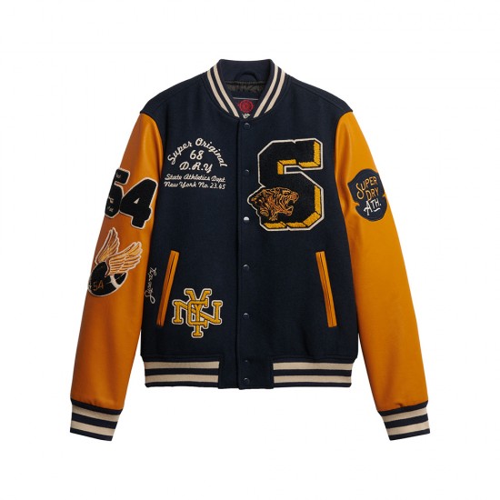 D1 OVIN VINTAGE PATCHED VARSITY JKT ΜΠΟΥΦΑΝ ΑΝΔΡΙΚ
