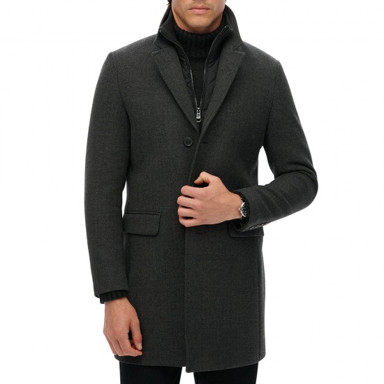 D3 STUD TAILORED 2 IN 1 TOWN COAT ΜΠΟΥΦΑΝ ΑΝΔΡΙΚΟ